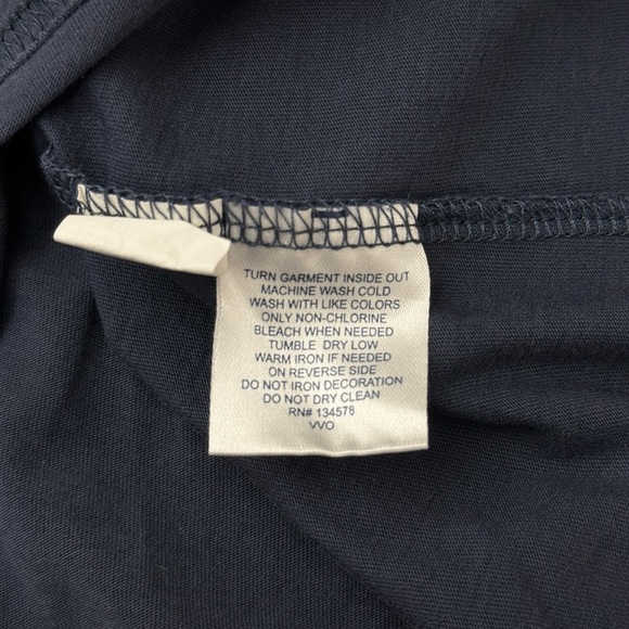 Vineyard Vines Women's Whale Lax Long Sleeve Hoodie Tee T-shirt Lacrosse Navy XS - Picture 6 of 11